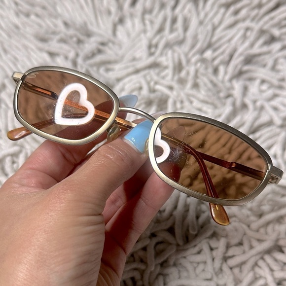 SERENGETI Visa DR6418 VINTAGE Antique Gold Sunglasses Brown Lens Rare Japan main image 4